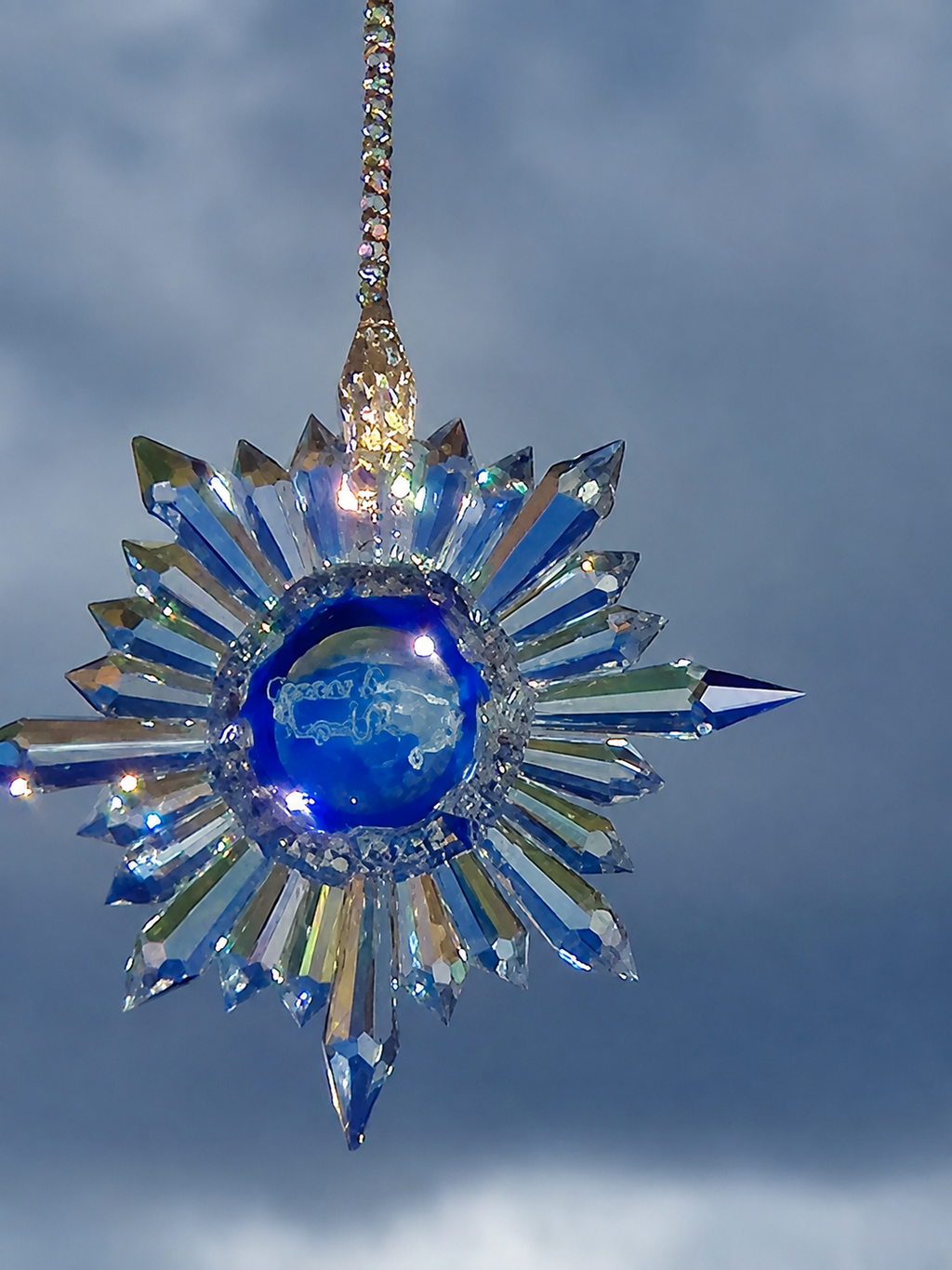 Star Suncatcher – 25 Asfour Lead Crystal Prisms, Choose Your Color