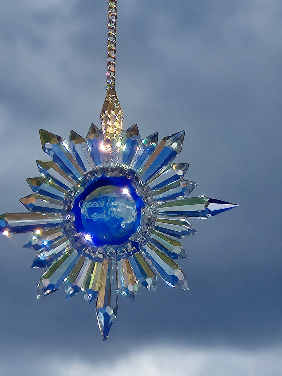 Star Suncatcher – 25 Asfour Lead Crystal Prisms, Choose Your Color