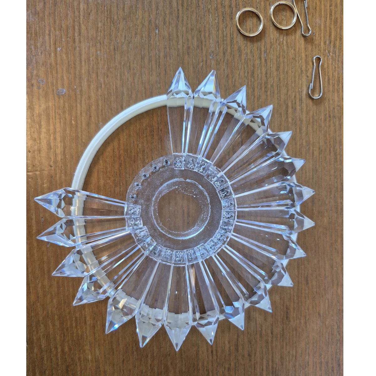 setting prisms onto center mount of prism suncatcher kit